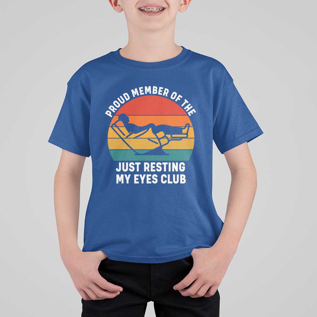 Funny Dad T Shirt For Kid Proud Member Of The Just Resting My Eyes Club - Wonder Print Shop