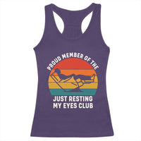 Funny Dad Racerback Tank Top Proud Member Of The Just Resting My Eyes Club - Wonder Print Shop