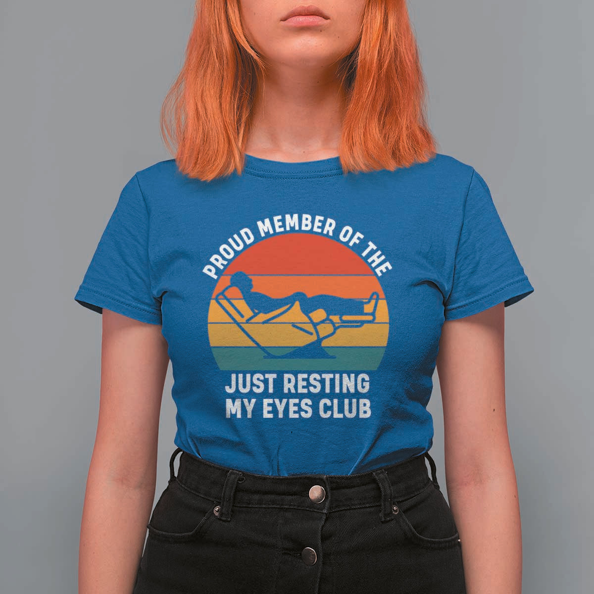Funny Dad T Shirt For Women Proud Member Of The Just Resting My Eyes Club - Wonder Print Shop