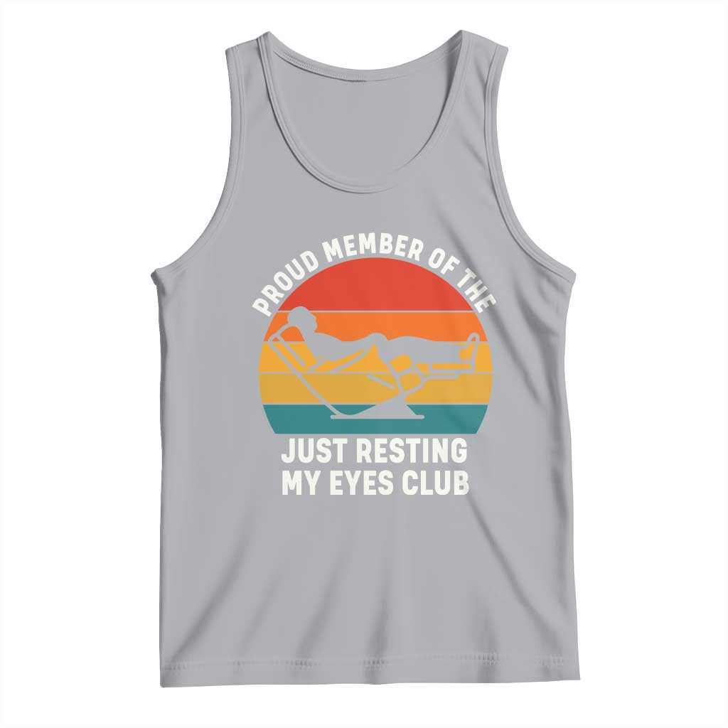 Funny Dad Tank Top Proud Member Of The Just Resting My Eyes Club - Wonder Print Shop