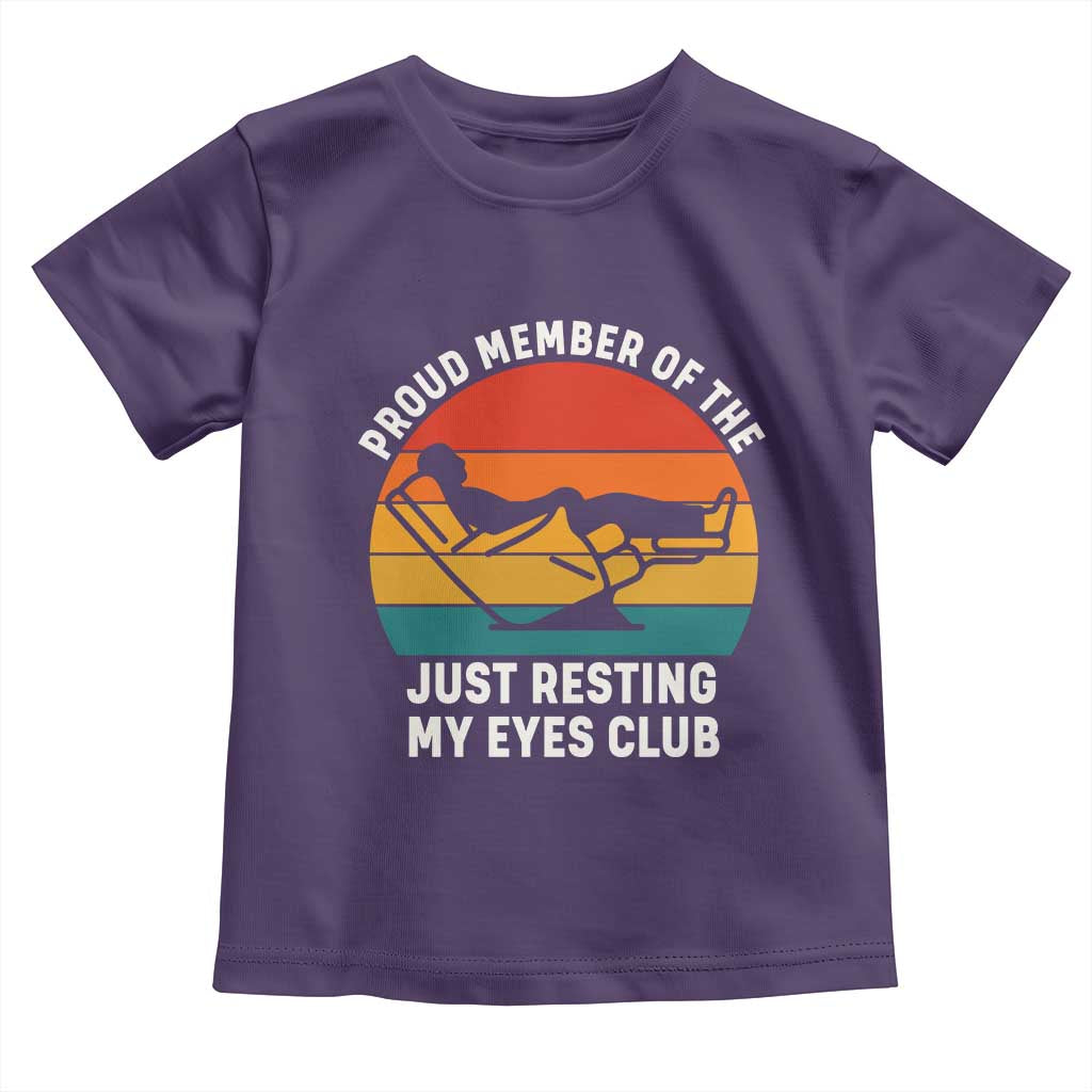 Funny Dad Toddler T Shirt Proud Member Of The Just Resting My Eyes Club - Wonder Print Shop