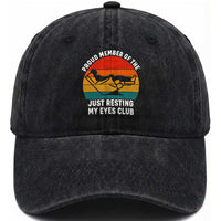 Funny Dad Washed Cotton Baseball Cap Proud Member Of The Just Resting My Eyes Club