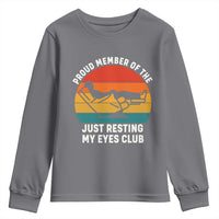 Funny Dad Youth Sweatshirt Proud Member Of The Just Resting My Eyes Club - Wonder Print Shop