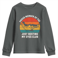 Funny Dad Youth Sweatshirt Proud Member Of The Just Resting My Eyes Club - Wonder Print Shop