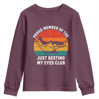 Funny Dad Youth Sweatshirt Proud Member Of The Just Resting My Eyes Club - Wonder Print Shop