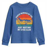 Funny Dad Youth Sweatshirt Proud Member Of The Just Resting My Eyes Club - Wonder Print Shop