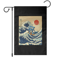 Funny Six Seven Surfing Garden Flag The Great Wave Kanagawa Japanese 67 Brainrot Meme
