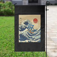 Funny Six Seven Surfing Garden Flag The Great Wave Kanagawa Japanese 67 Brainrot Meme