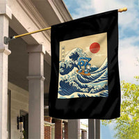 Funny Six Seven Surfing Garden Flag The Great Wave Kanagawa Japanese 67 Brainrot Meme