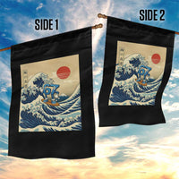 Funny Six Seven Surfing Garden Flag The Great Wave Kanagawa Japanese 67 Brainrot Meme