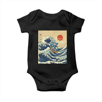 Funny Six Seven Surfing Baby Onesie The Great Wave Kanagawa Japanese 67 Brainrot Meme