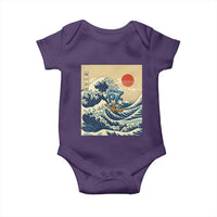 Funny Six Seven Surfing Baby Onesie The Great Wave Kanagawa Japanese 67 Brainrot Meme