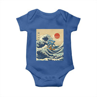 Funny Six Seven Surfing Baby Onesie The Great Wave Kanagawa Japanese 67 Brainrot Meme