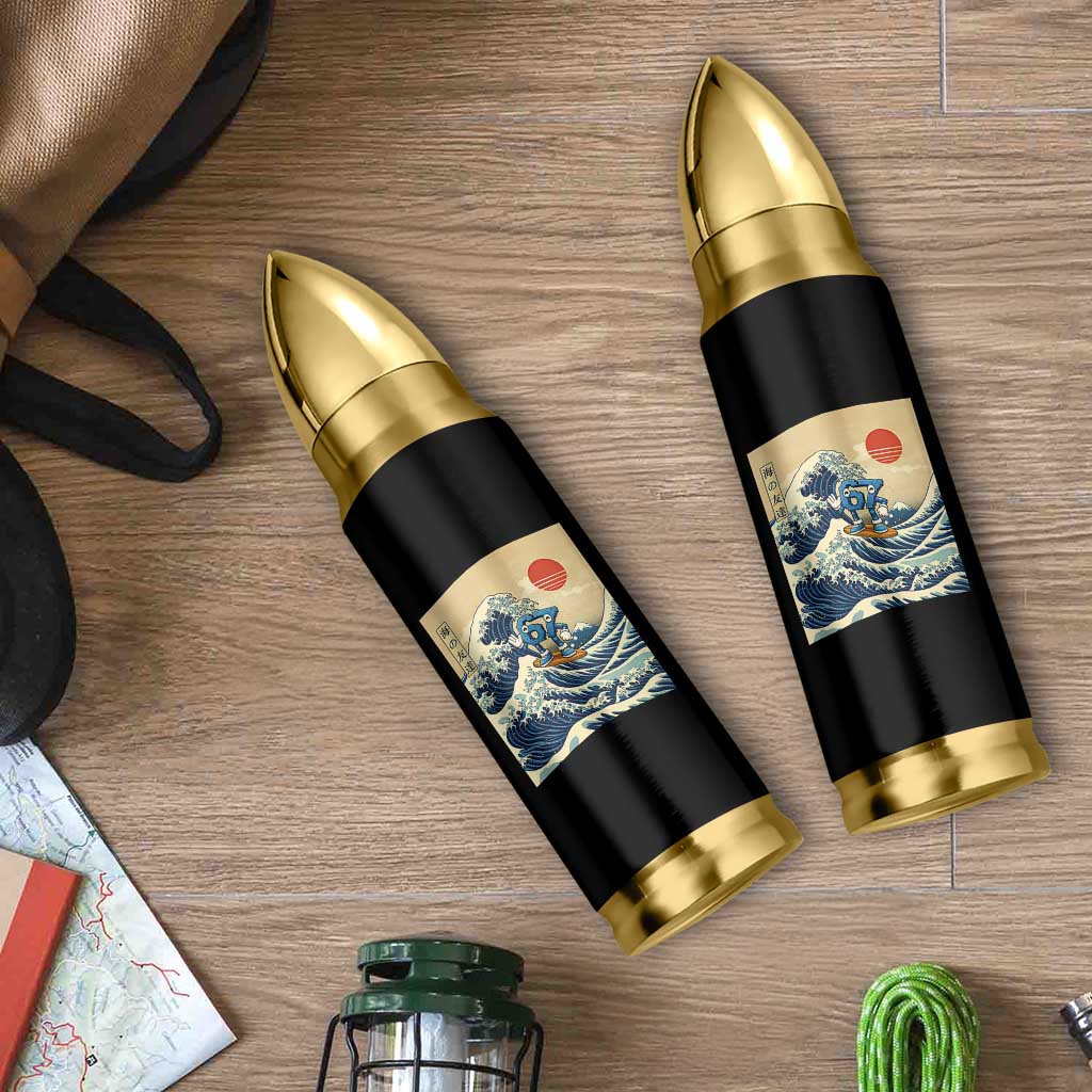 Funny Six Seven Surfing Bullet Tumbler The Great Wave Kanagawa Japanese 67 Brainrot Meme