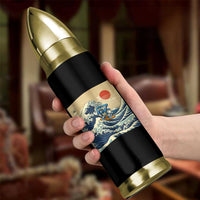 Funny Six Seven Surfing Bullet Tumbler The Great Wave Kanagawa Japanese 67 Brainrot Meme