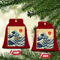Funny Six Seven Surfing Ceramic Ornament The Great Wave Kanagawa Japanese 67 Brainrot Meme