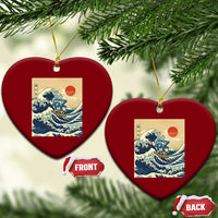 Funny Six Seven Surfing Ceramic Ornament The Great Wave Kanagawa Japanese 67 Brainrot Meme