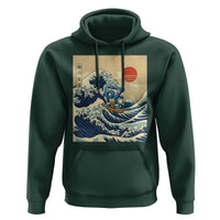 Funny Six Seven Surfing Hoodie The Great Wave Kanagawa Japanese 67 Brainrot Meme
