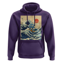 Funny Six Seven Surfing Hoodie The Great Wave Kanagawa Japanese 67 Brainrot Meme