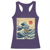 Funny Six Seven Surfing Racerback Tank Top The Great Wave Kanagawa Japanese 67 Brainrot Meme