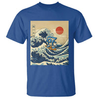 Funny Six Seven Surfing T Shirt The Great Wave Kanagawa Japanese 67 Brainrot Meme
