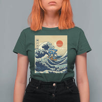 Funny Six Seven Surfing T Shirt For Women The Great Wave Kanagawa Japanese 67 Brainrot Meme