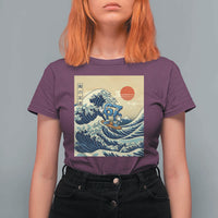 Funny Six Seven Surfing T Shirt For Women The Great Wave Kanagawa Japanese 67 Brainrot Meme