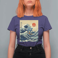 Funny Six Seven Surfing T Shirt For Women The Great Wave Kanagawa Japanese 67 Brainrot Meme