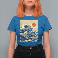 Funny Six Seven Surfing T Shirt For Women The Great Wave Kanagawa Japanese 67 Brainrot Meme