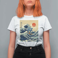 Funny Six Seven Surfing T Shirt For Women The Great Wave Kanagawa Japanese 67 Brainrot Meme
