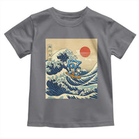Funny Six Seven Surfing Toddler T Shirt The Great Wave Kanagawa Japanese 67 Brainrot Meme