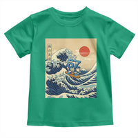 Funny Six Seven Surfing Toddler T Shirt The Great Wave Kanagawa Japanese 67 Brainrot Meme