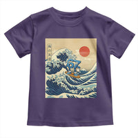 Funny Six Seven Surfing Toddler T Shirt The Great Wave Kanagawa Japanese 67 Brainrot Meme