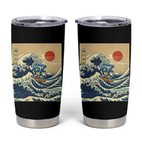 Funny Six Seven Surfing Tumbler Cup The Great Wave Kanagawa Japanese 67 Brainrot Meme
