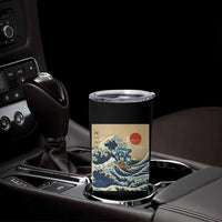 Funny Six Seven Surfing Tumbler Cup The Great Wave Kanagawa Japanese 67 Brainrot Meme