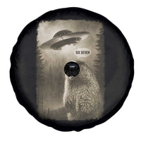 Funny Six Seven Spare Tire Cover Screaming Groundhog UFO Meme