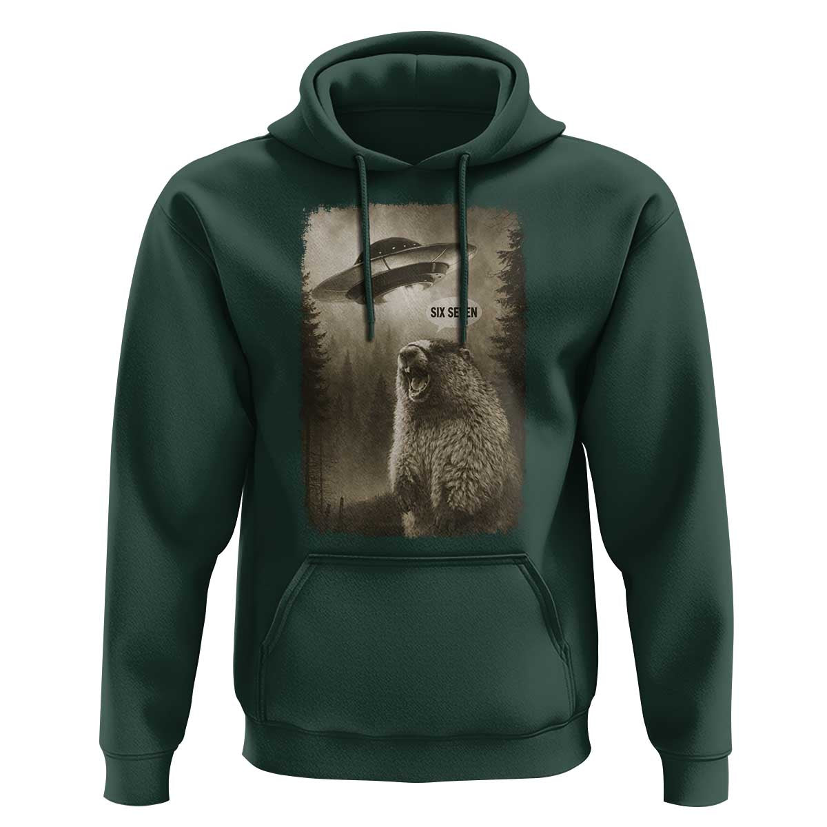Funny Six Seven Hoodie Screaming Groundhog UFO Meme