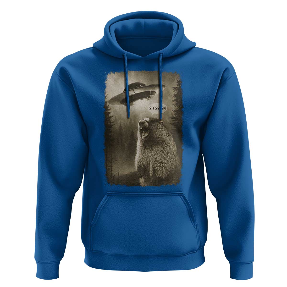 Funny Six Seven Hoodie Screaming Groundhog UFO Meme