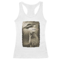 Funny Six Seven Racerback Tank Top Screaming Groundhog UFO Meme