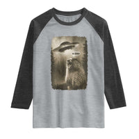 Funny Six Seven Raglan Shirt Screaming Groundhog UFO Meme
