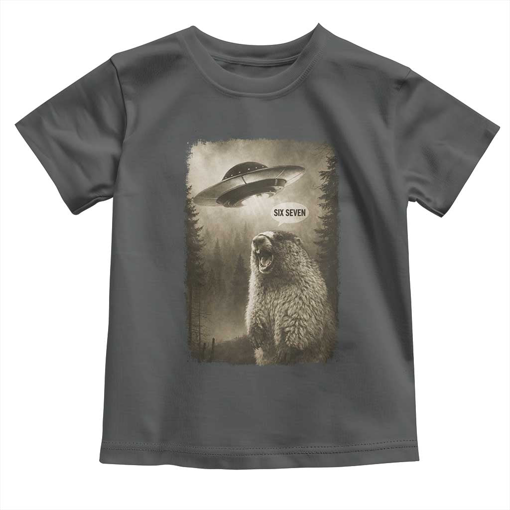 Funny Six Seven Toddler T Shirt Screaming Groundhog UFO Meme