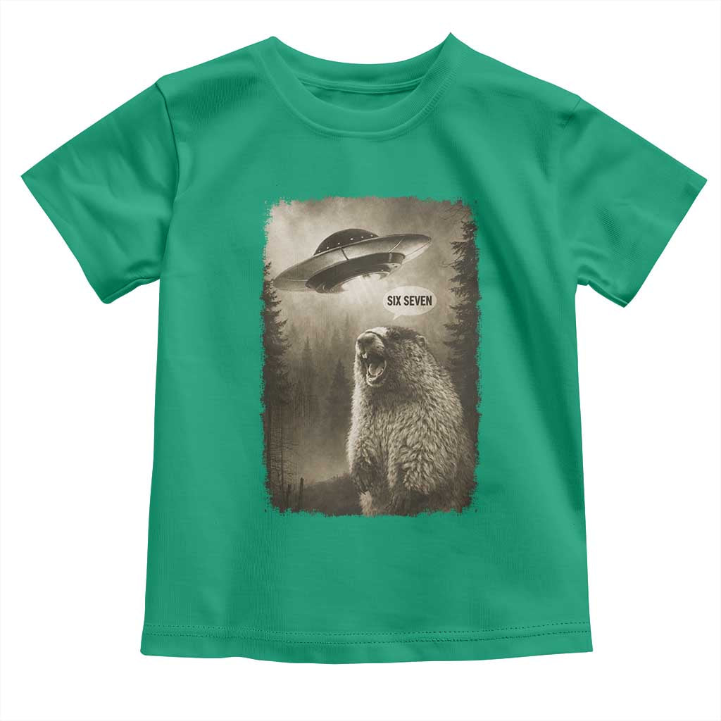 Funny Six Seven Toddler T Shirt Screaming Groundhog UFO Meme