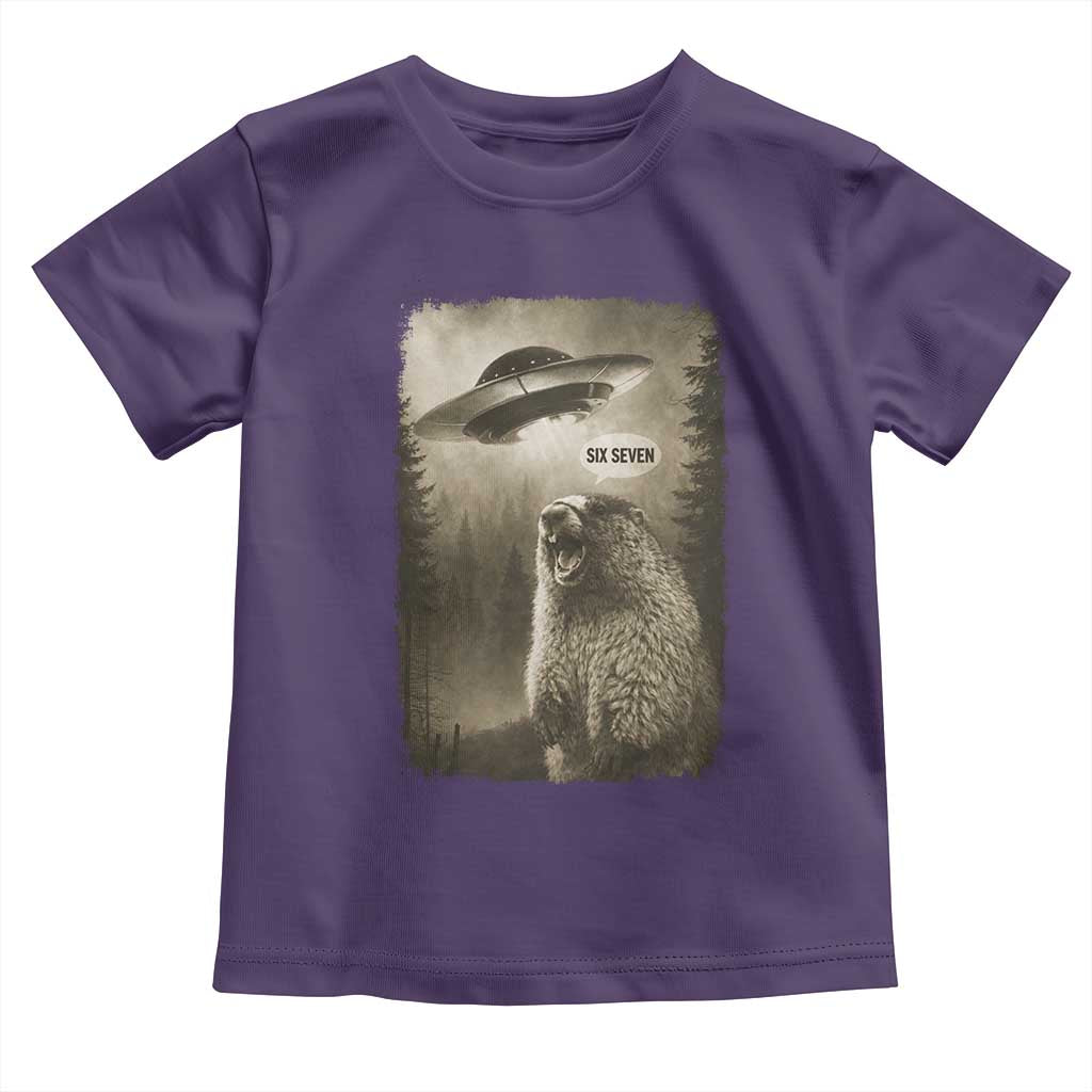 Funny Six Seven Toddler T Shirt Screaming Groundhog UFO Meme