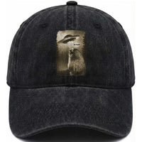 Funny Six Seven Washed Cotton Baseball Cap Screaming Groundhog UFO Meme