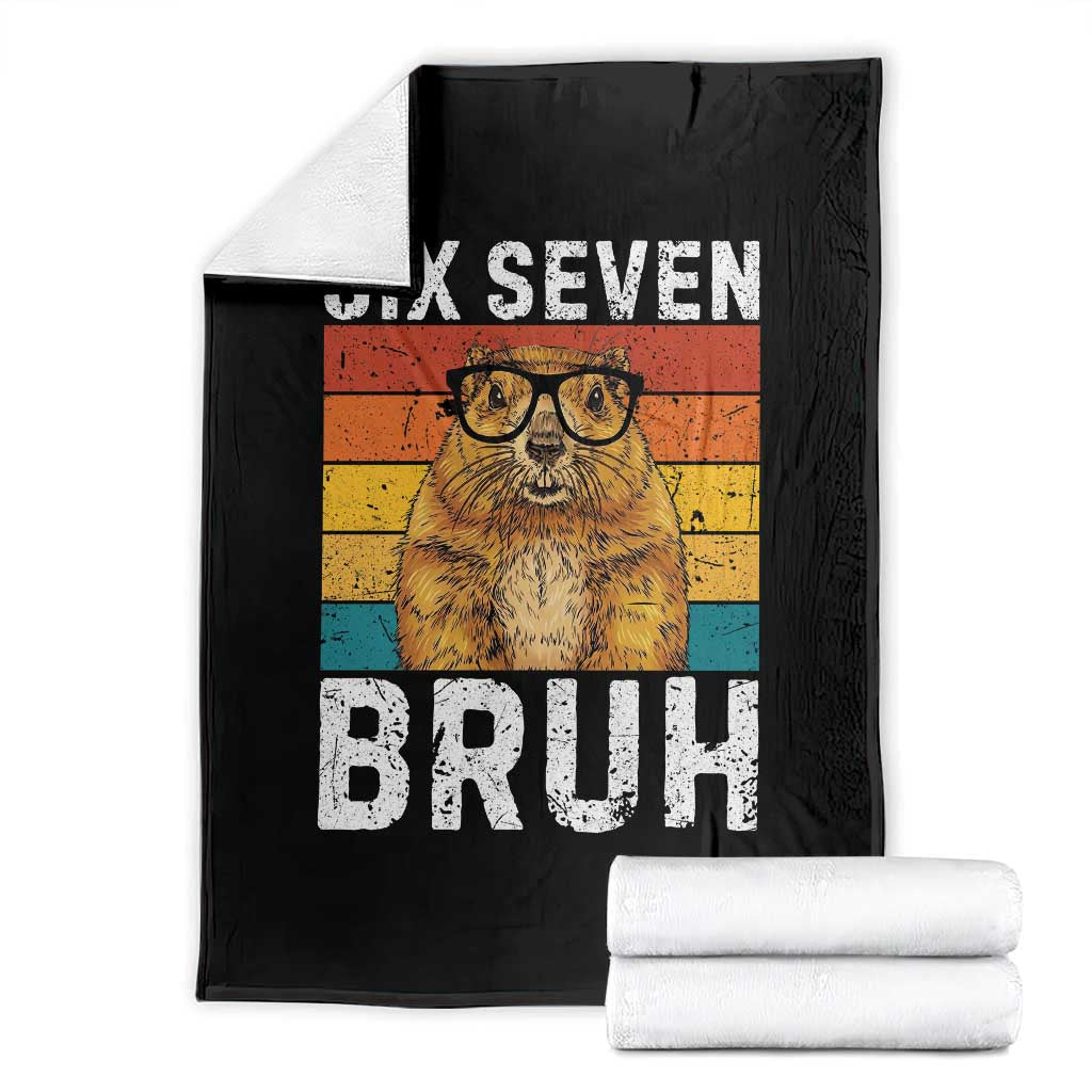 67 Groundhog Meme Throw Blanket Funny Six Seven Bruh Groundhog Day - Wonder Print Shop