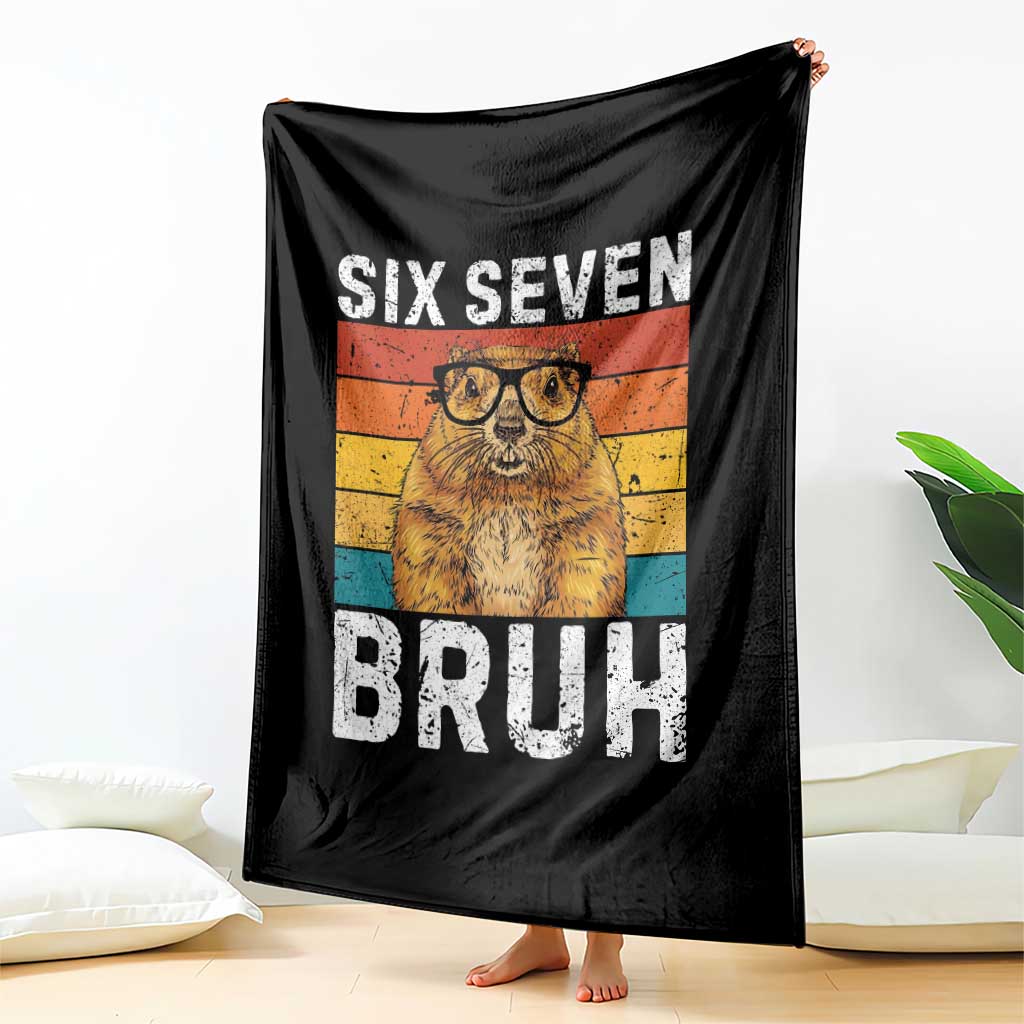 67 Groundhog Meme Throw Blanket Funny Six Seven Bruh Groundhog Day - Wonder Print Shop