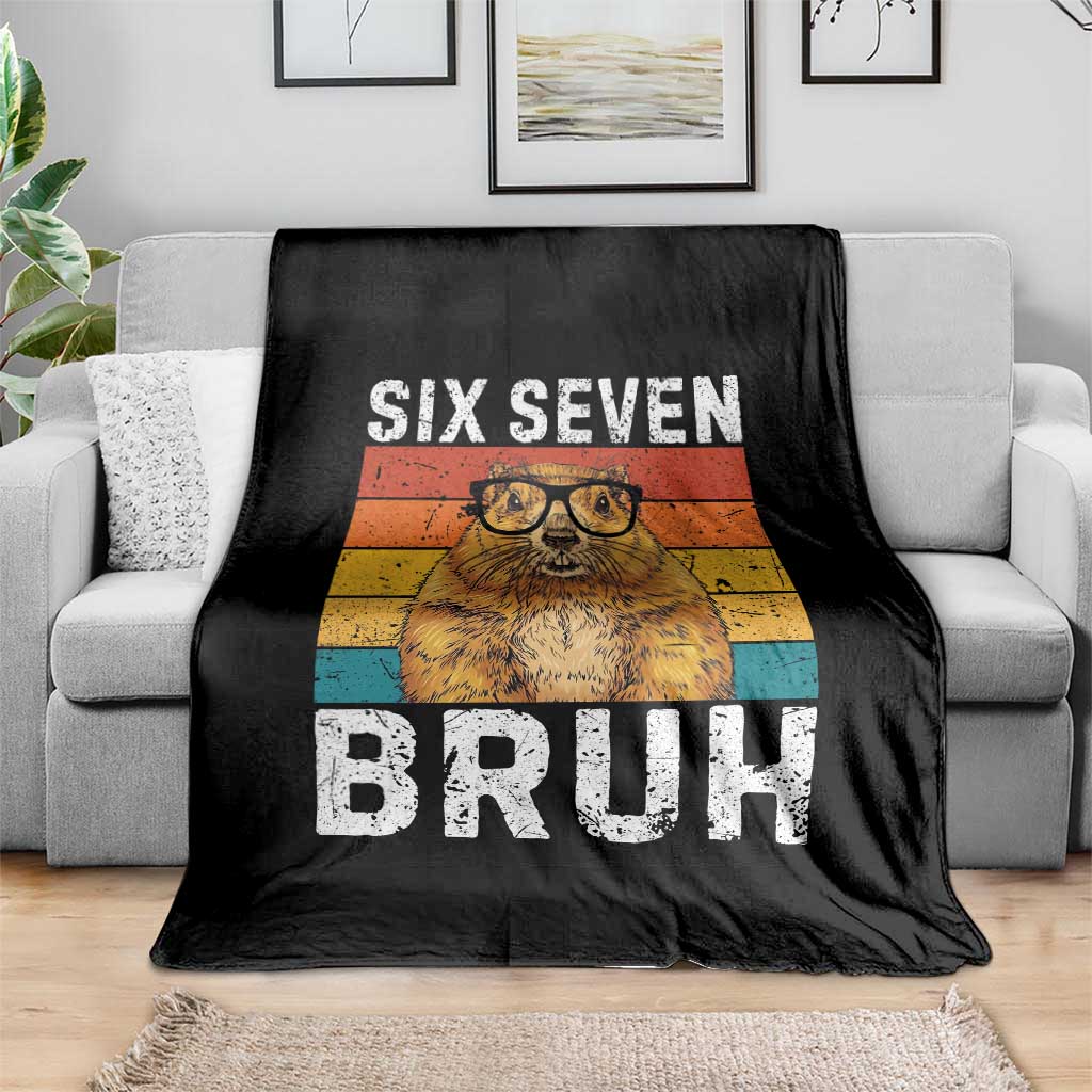 67 Groundhog Meme Throw Blanket Funny Six Seven Bruh Groundhog Day - Wonder Print Shop