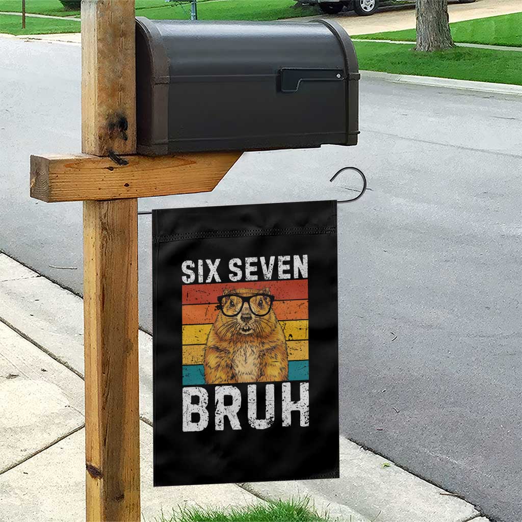 67 Groundhog Meme Garden Flag Funny Six Seven Bruh Groundhog Day - Wonder Print Shop
