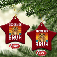 67 Groundhog Meme Ceramic Ornament Funny Six Seven Bruh Groundhog Day - Wonder Print Shop