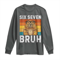 67 Groundhog Meme Long Sleeve Shirt Funny Six Seven Bruh Groundhog Day - Wonder Print Shop